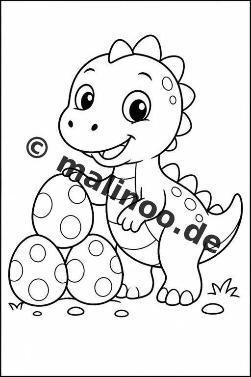 Dinosaurier Malbuch 100 Ausmalbilder gedruckt, ungebunden – Vorschaubild 8