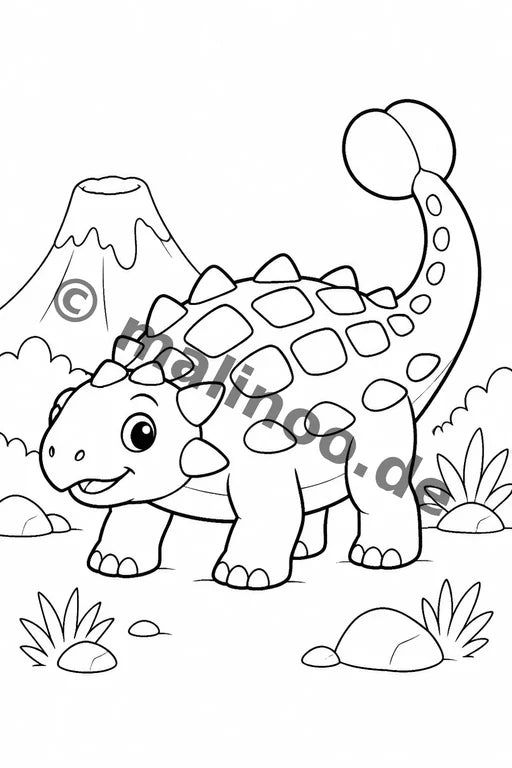 Dinosaurier Malbuch 20 Ausmalbilder PDF Download – Vorschaubild 2