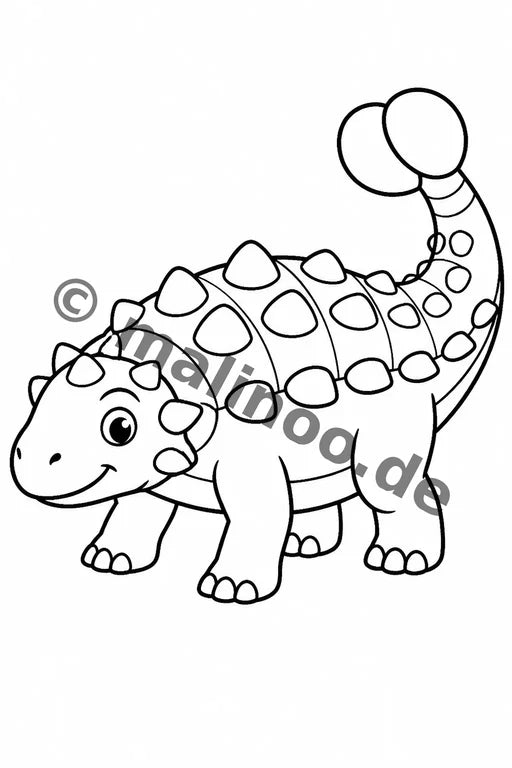 Dinosaurier Malbuch 20 Ausmalbilder PDF Download – Vorschaubild 2