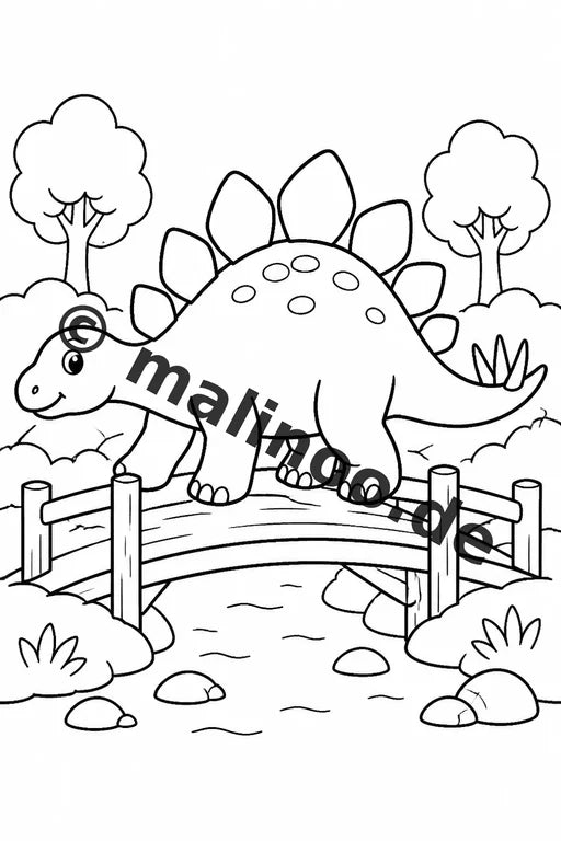 Dinosaurier Malbuch 20 Ausmalbilder PDF Download digital – Vorschaubild 3