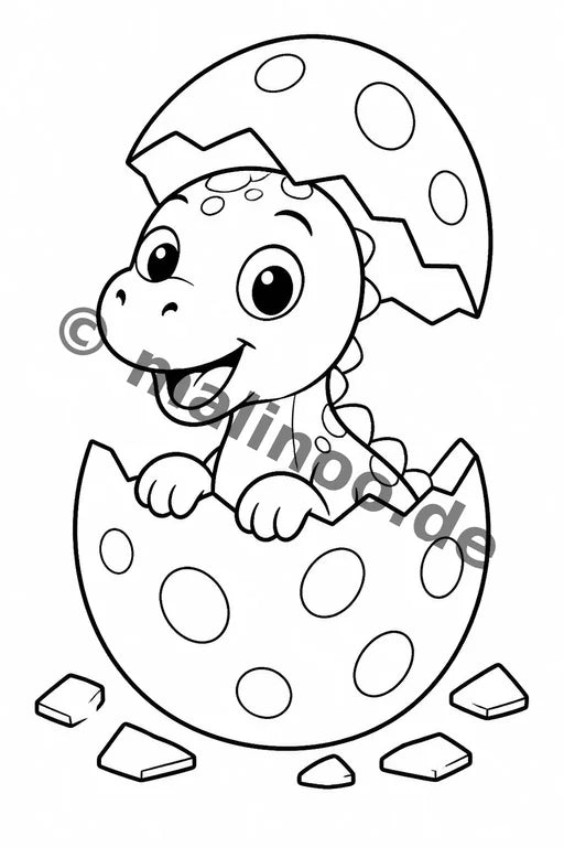 Dinosaurier Malbuch 20 Ausmalbilder PDF Download – Vorschaubild 3
