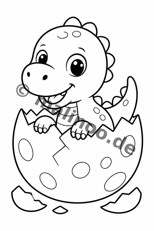 Dinosaurier Malbuch 20 Ausmalbilder PDF Download – Vorschaubild 3