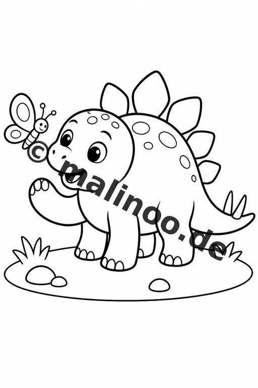Dinosaurier Malbuch 20 Ausmalbilder PDF Download digital – Vorschaubild 4