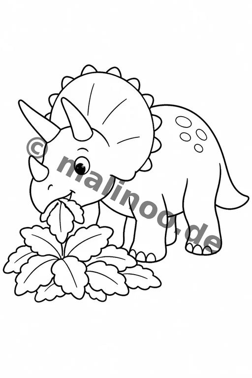Dinosaurier Malbuch 20 Ausmalbilder PDF Download – Vorschaubild 4