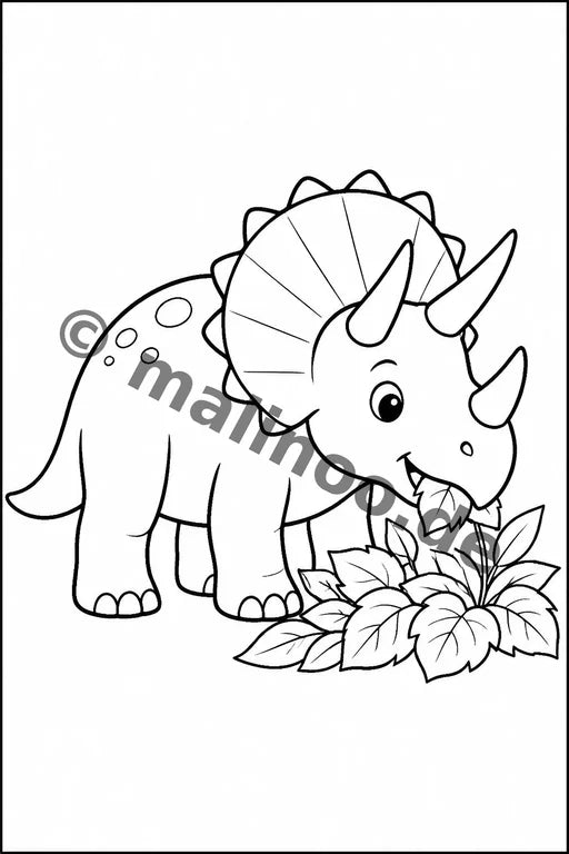 Dinosaurier Malbuch 20 Ausmalbilder gedruckt+gebunden – Vorschaubild 4