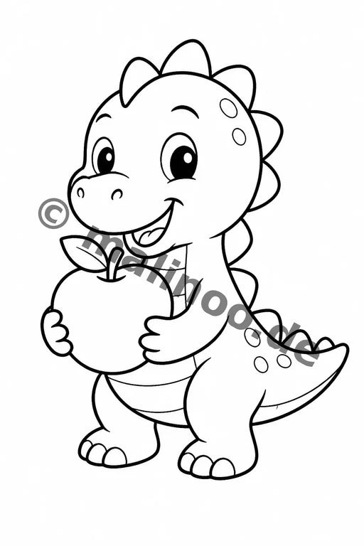 Dinosaurier Malbuch 20 Ausmalbilder gedruckt+lose – Vorschaubild 10