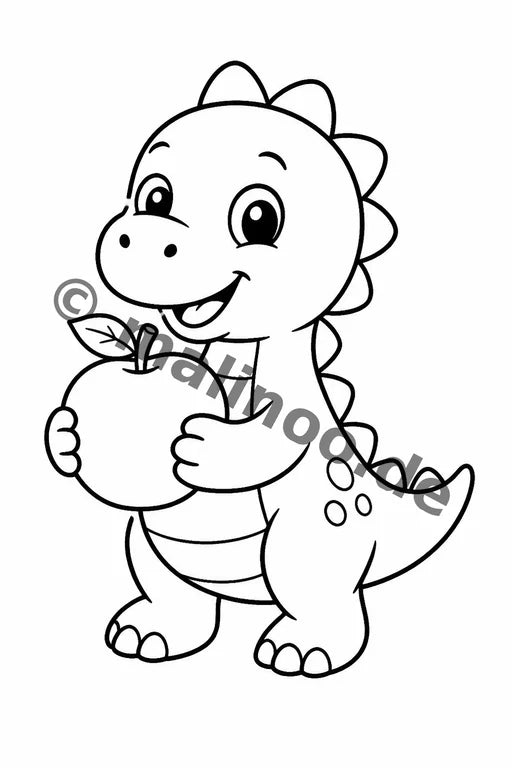 Dinosaurier Malbuch 20 Ausmalbilder gedruckt+lose – Vorschaubild 10