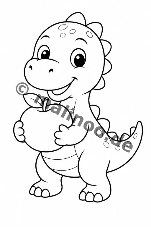 Dinosaurier Malbuch 20 Ausmalbilder gedruckt+lose – Vorschaubild 10