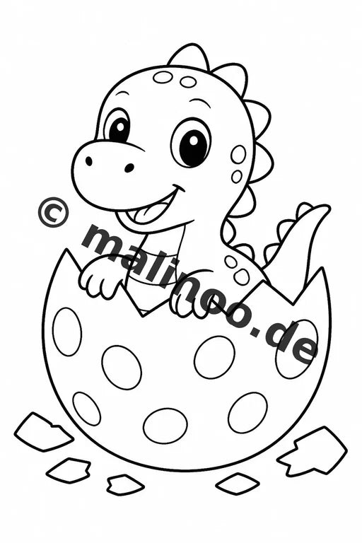 Dinosaurier Malbuch 20 Ausmalbilder gedruckt, ungebunden – Vorschaubild 2