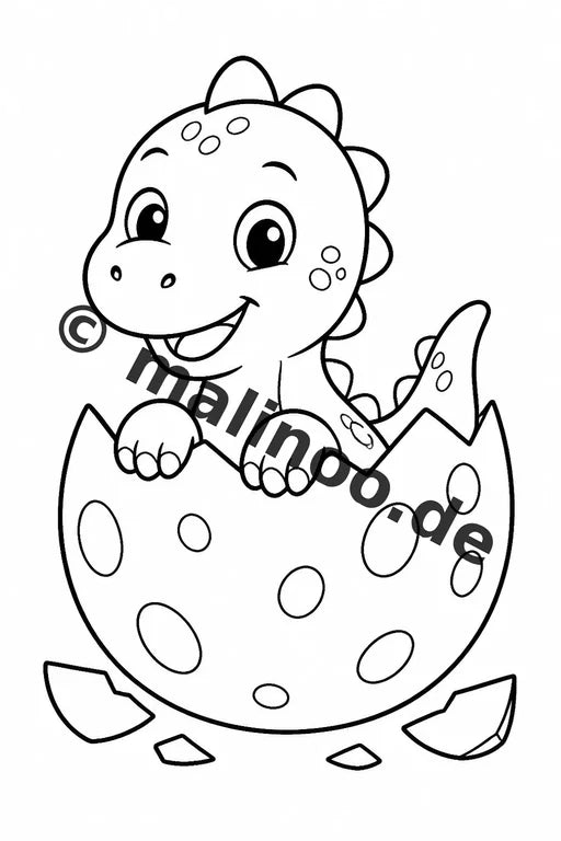 Dinosaurier Malbuch 20 Ausmalbilder gedruckt, ungebunden – Vorschaubild 2