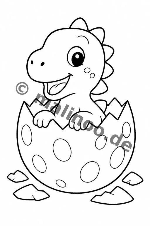Dinosaurier Malbuch 20 Ausmalbilder gedruckt+lose – Vorschaubild 3