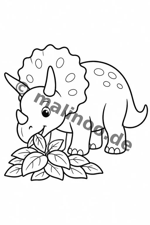 Dinosaurier Malbuch 20 Ausmalbilder gedruckt+lose – Vorschaubild 4