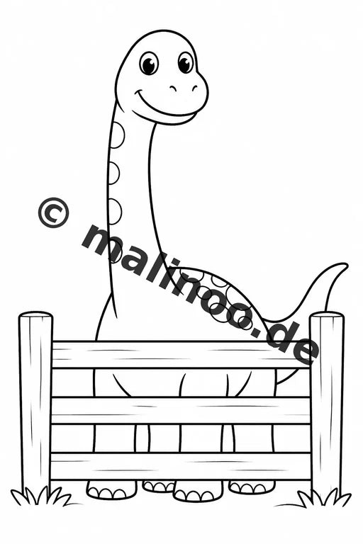 Dinosaurier Malbuch 20 Ausmalbilder gedruckt, ungebunden – Vorschaubild 5