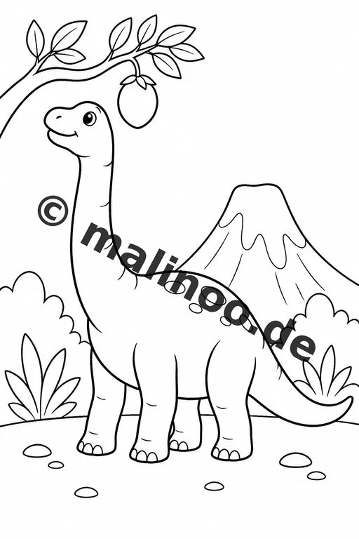 Dinosaurier Malbuch 20 Ausmalbilder gedruckt, ungebunden – Vorschaubild 6