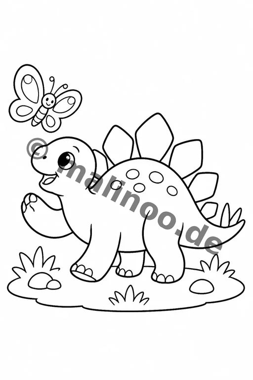 Dinosaurier Malbuch 20 Ausmalbilder gedruckt+lose – Vorschaubild 7