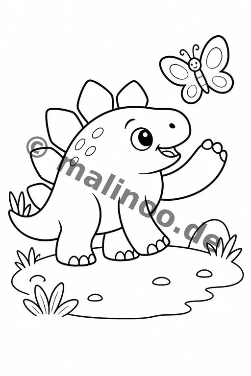 Dinosaurier Malbuch 20 Ausmalbilder gedruckt+lose – Vorschaubild 7