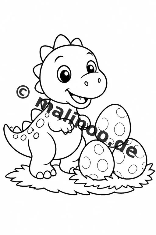 Dinosaurier Malbuch 20 Ausmalbilder gedruckt, ungebunden – Vorschaubild 8