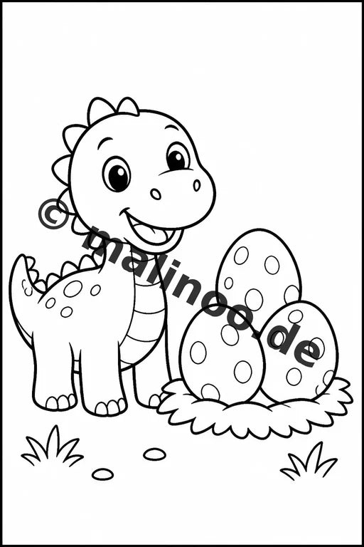 Dinosaurier Malbuch 20 Ausmalbilder gedruckt, ungebunden – Vorschaubild 8