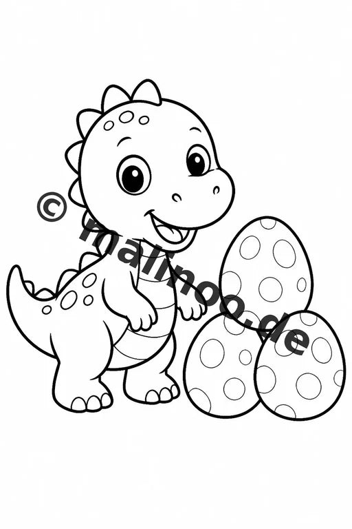 Dinosaurier Malbuch 20 Ausmalbilder gedruckt, ungebunden – Vorschaubild 8
