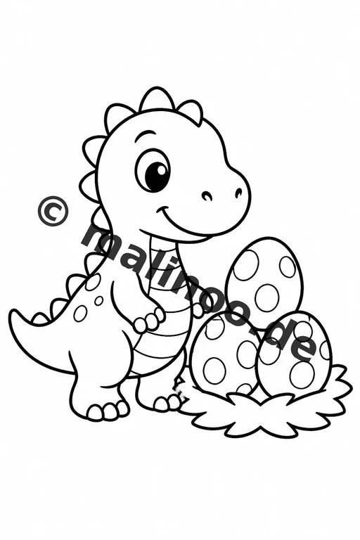 Dinosaurier Malbuch 20 Ausmalbilder gedruckt, ungebunden – Vorschaubild 8