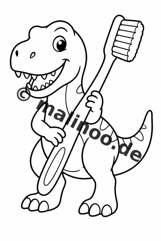Dinosaurier Malbuch 20 Ausmalbilder gedruckt, ungebunden – Vorschaubild 9