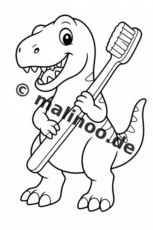 Dinosaurier Malbuch 20 Ausmalbilder gedruckt, ungebunden – Vorschaubild 9