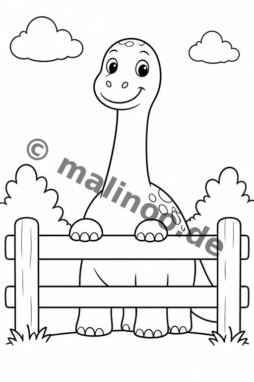 Dinosaurier Malbuch 20 Ausmalbilder gedruckt+lose – Vorschaubild 9