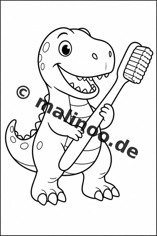 Dinosaurier Malbuch 20 Ausmalbilder gedruckt, ungebunden – Vorschaubild 9