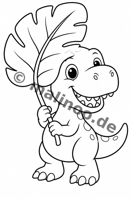 Dinosaurier Malbuch 50 Ausmalbilder PDF Download – Vorschaubild 1