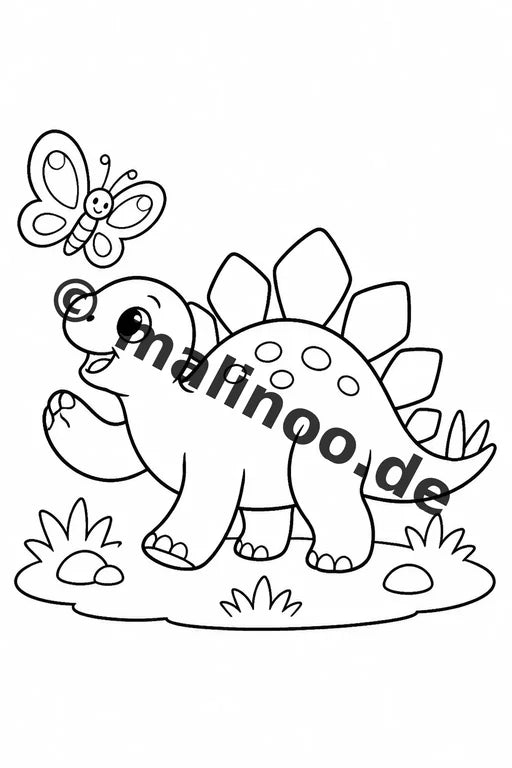 Dinosaurier Malbuch 50 Ausmalbilder PDF Download digital – Vorschaubild 4