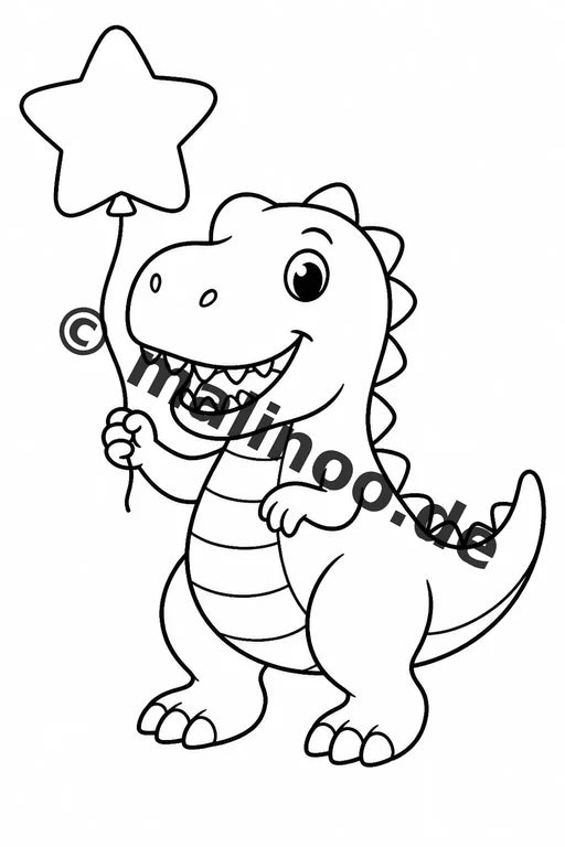 Dinosaurier Malbuch 50 Ausmalbilder gedruckt und gebunden – Vorschaubild 10