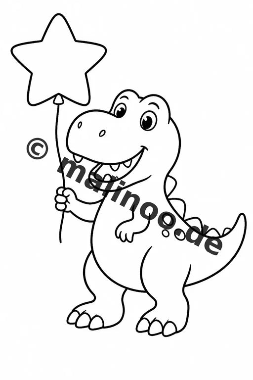 Dinosaurier Malbuch 50 Ausmalbilder gedruckt und gebunden – Vorschaubild 10