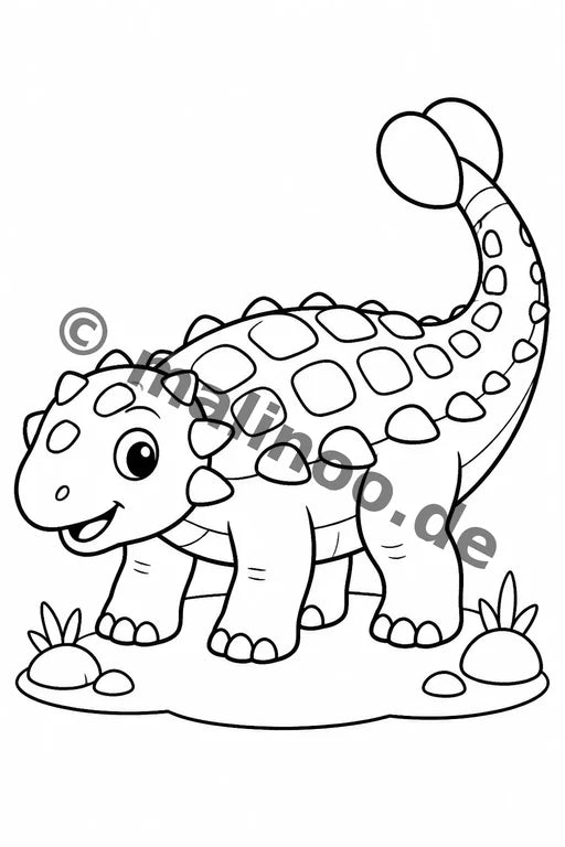 Dinosaurier Malbuch 50 Ausmalbilder gedruckt+gebunden – Vorschaubild 2
