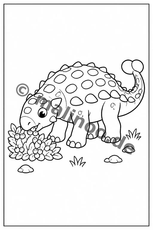 Dinosaurier Malbuch 50 Ausmalbilder gedruckt+gebunden – Vorschaubild 6
