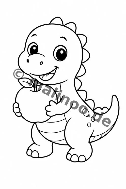 Dinosaurier Malbuch 50 Ausmalbilder gedruckt+lose – Vorschaubild 10