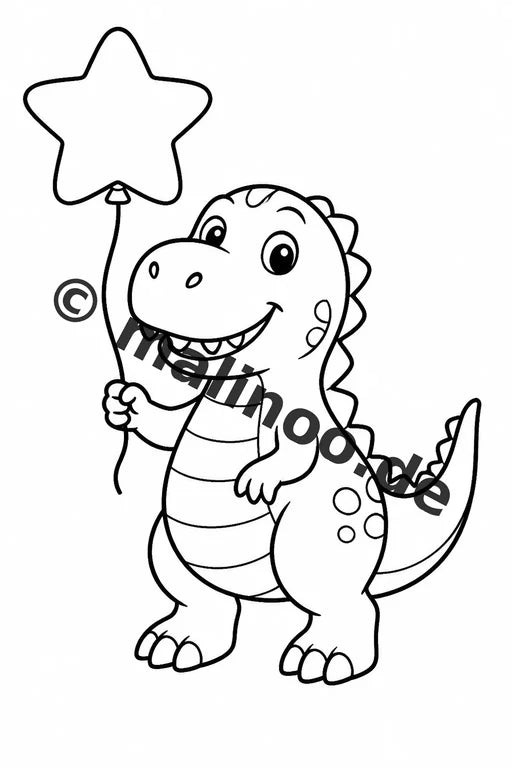 Dinosaurier Malbuch 50 Ausmalbilder gedruckt, ungebunden – Vorschaubild 10