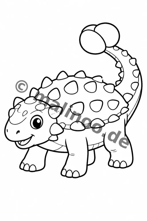 Dinosaurier Malbuch 50 Ausmalbilder gedruckt+lose – Vorschaubild 2
