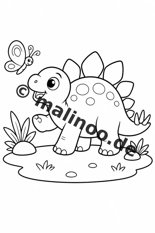 Dinosaurier Malbuch 50 Ausmalbilder gedruckt, ungebunden – Vorschaubild 4
