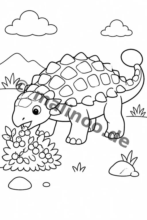 Dinosaurier Malbuch 50 Ausmalbilder gedruckt+lose – Vorschaubild 6