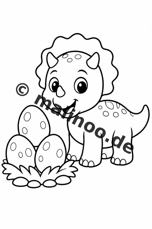 Dinosaurier Malbuch 50 Ausmalbilder gedruckt, ungebunden – Vorschaubild 8