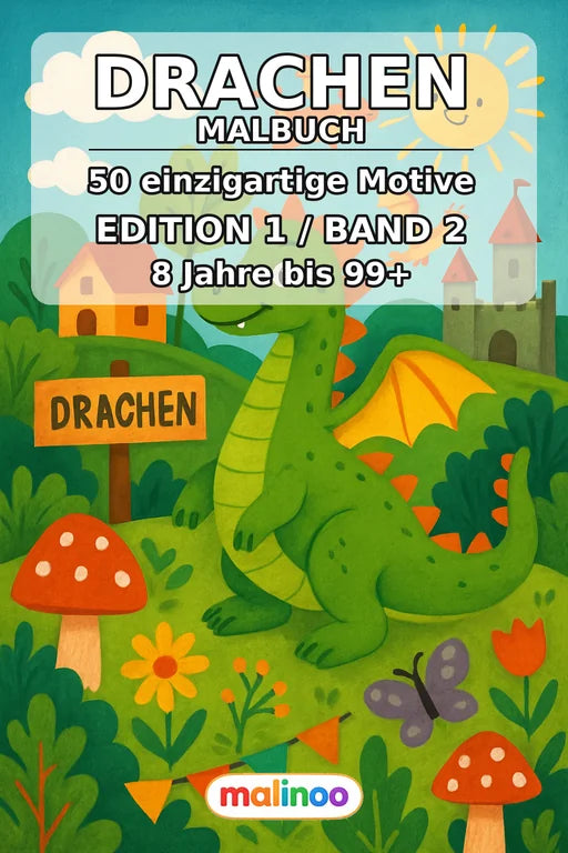 Drachen Malbuch 50 Ausmalbilder PDF Download – Cover