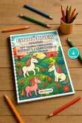 Einhörner Malbuch 100 Ausmalbilder PDF Download – Mockup-Ansicht