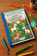 Einhörner Malbuch 50 Ausmalbilder PDF Download – Mockup-Ansicht