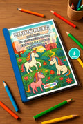 Einhörner Malbuch 50 Ausmalbilder PDF Download – Mockup-Ansicht