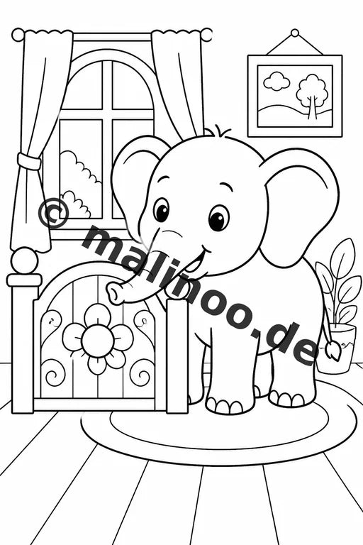 Elefanten Malbuch 100 Ausmalbilder gedruckt, ungebunden – Vorschaubild 9