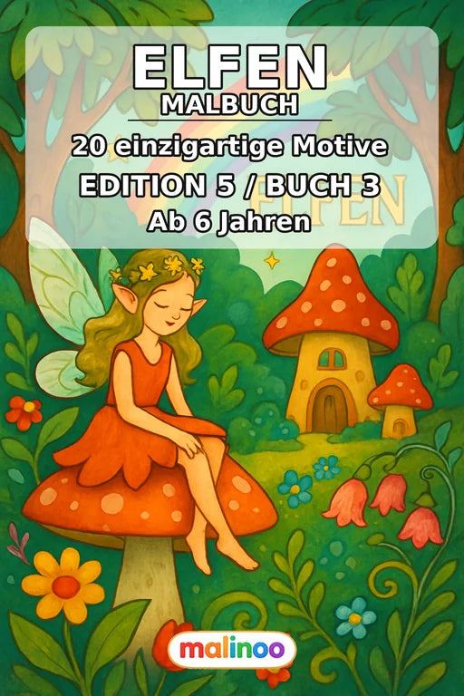 Elfen Malbuch 20 Ausmalbilder PDF Download – Cover