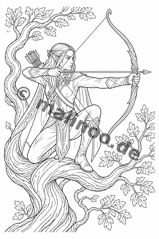 Elfen Malbuch 50 Ausmalbilder PDF Download – Vorschaubild 1