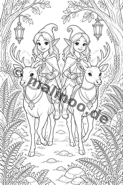 Elfen Malbuch 50 Ausmalbilder PDF Download – Vorschaubild 2