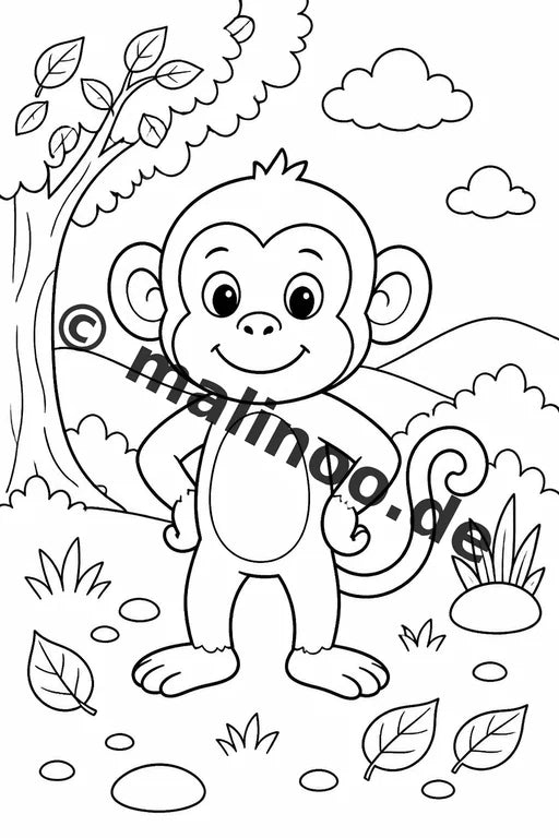 Esel Malbuch 100 Ausmalbilder PDF Download digital – Vorschaubild 1