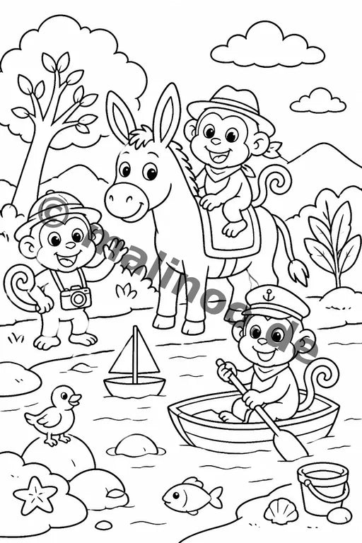 Esel Malbuch 100 Ausmalbilder PDF Download – Vorschaubild 2